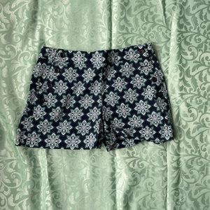 Banana Republic Blue Shorts with Flower Details and Buttons Along Pockets